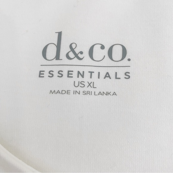 D&Co. Denim&Co. White Top With Lace Sleeves, Size XL - Picture 8 of 8